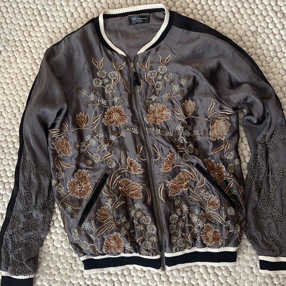 Embroidered Zara Bomber Jacket